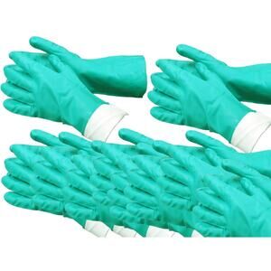 Ambitex TR-NTL650SM/HDG Flocklined Work Gloves, Nitrile, Small, Green, 12/Pack